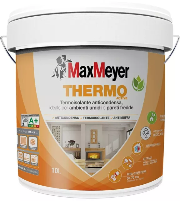Pittura Termoisolante "Thermo Active A+" Bianco 10 Litri - Max Meyer