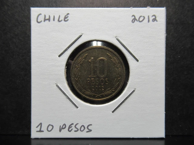Chile 10 Pesos 2012 - Coin in 2x2 Flip - A0419