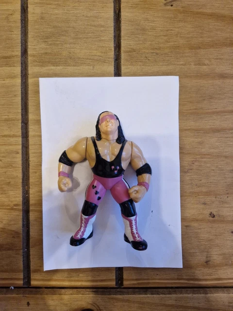 WWF Hasbro Bret Hitman Hart Red Card Wrestling Figure Vintage As Shown WWE
