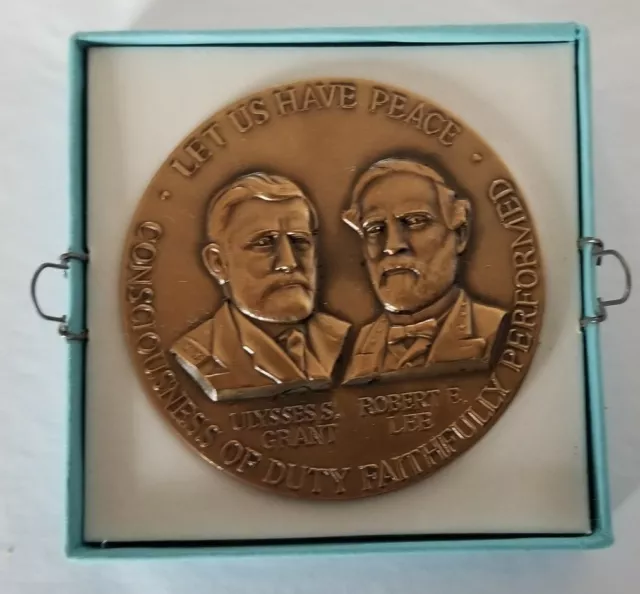 American Civil War Centennial Medallion - Generals Lee & Grant 1961-1965 3