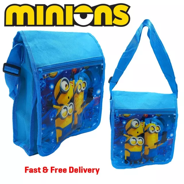 Minions Despicable Me blaue Kuriertasche - perfekt für eine Schultasche & Mittagspause