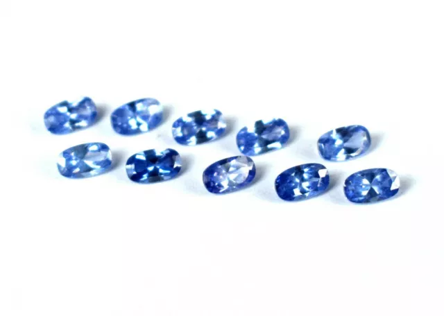 Ovalado Azul Tanzanita 3CT/5 MM Gema 10 Piezas Lote 100% Natural Certificado