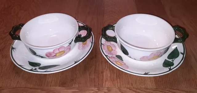 Villeroy & Boch Wild Rose 2 x Suppentassen mit Unterteller