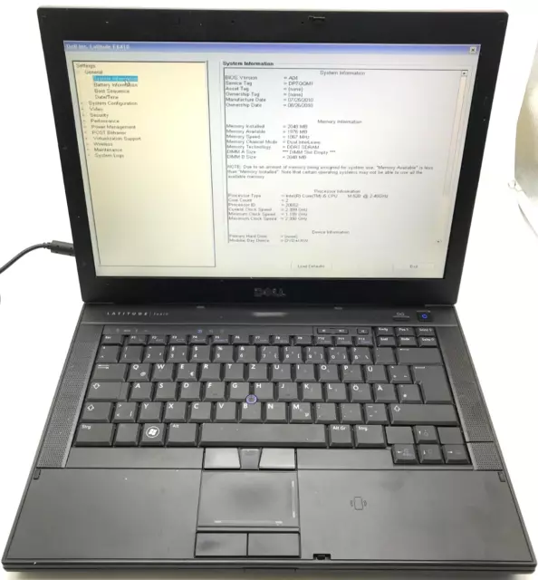 DELL Latitude E6410*Notebook *OHNE RAM und HDD*Für Ersatzteil DEFEKT#N126