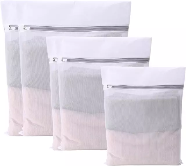 Mesh Laundry Bags Zipped Wash Bag Washing Machine Delicates Net Lingerie Socks