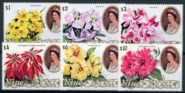 Niue 406-411 postfrisch Blumen #IF360