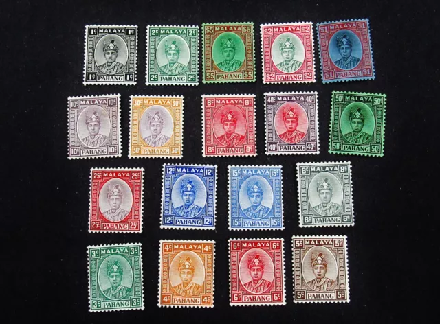 nystamps British Malaya Pahang Stamp # 29-43 Mint OG H $95              A26y2880