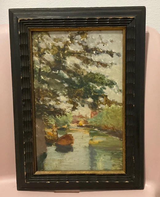 Telemaco Signorini (1835 - 1901) Antico quadro dipinto firmato  800 - 900