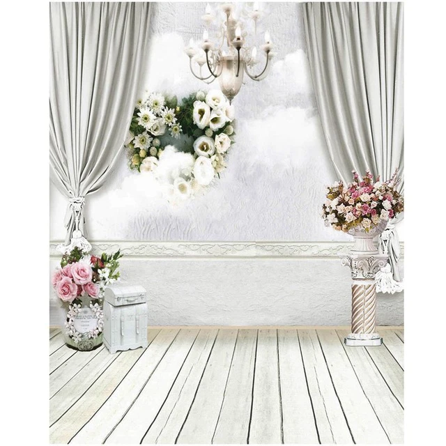 Sfondo studio fiori foto fotografia pavimento sfondo bianco anteriore X8V6