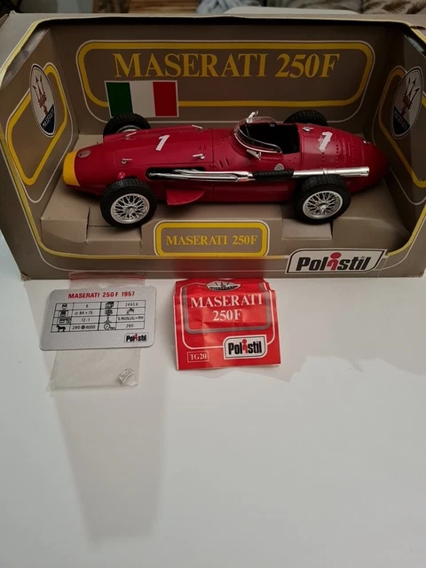 Maserati 250 F F1 Tonka Polistil 1/16 – Rouge – Miniature Vintage Italie