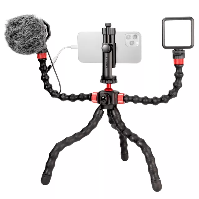 Flexible  Vlog Kit Smartphone Video Kit with Octopus Tripod S4O9