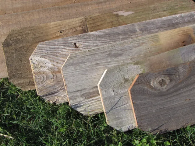 1 Board 18" Reclaimed Old Fence Wood Boards W Ears - Weathered Barn Wood Planks