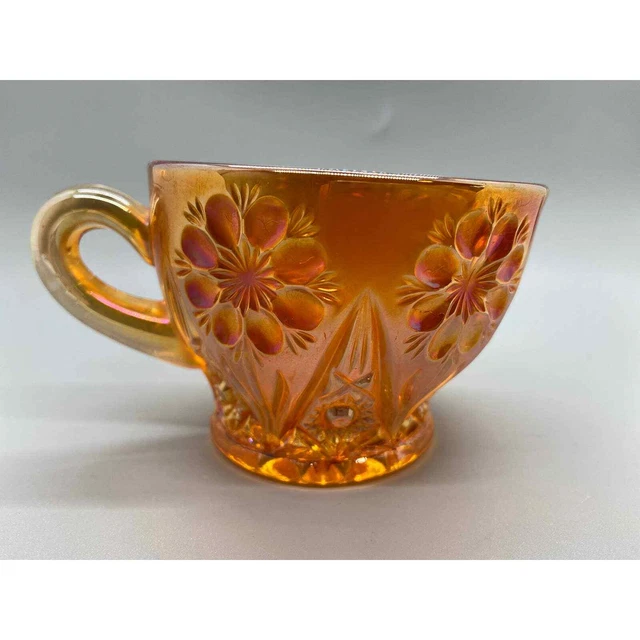 VINTAGE IMPERIAL GLASS Marigold Carnival Glass Punch Bowl Cup Pattern