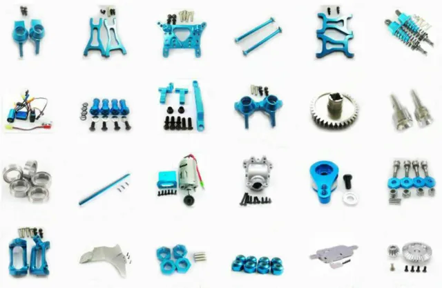 Aluminum Metal Upgrade Parts DIY For 1/18 WLtoys A959 A969 A979 K929 Rc Car blue 3