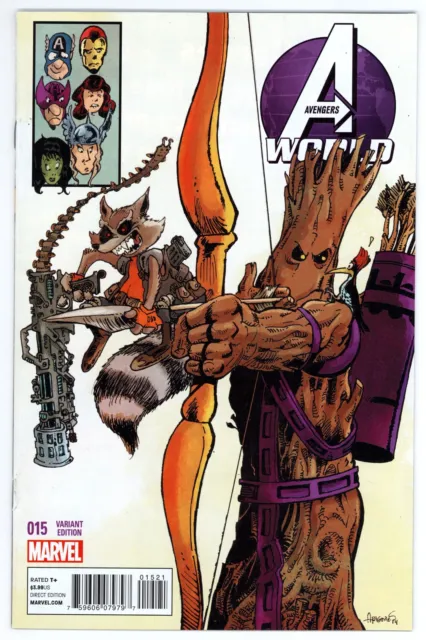 Avengers World (2014) #15B NM 9.4 Rocket Raccoon and Groot Variant
