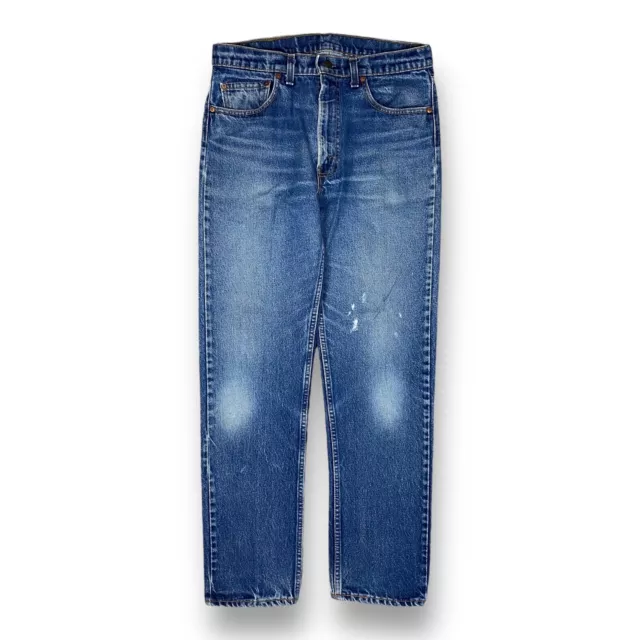 Vintage Levi’s 505 Distressed Faded￼ Jeans Denim Orange Tab USA Men’s Size 32x31
