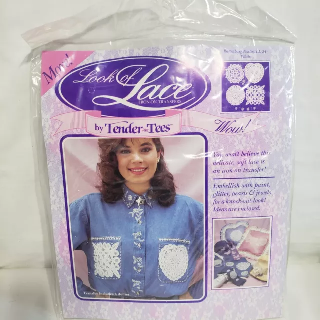 Look of Lace Iron On Transfers  LL-24Battenburg Doilies by Tender Tees