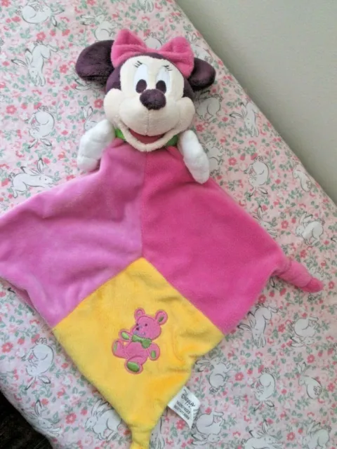 Disney Disneyland Paris Minnie Mouse Baby Soft Plush Toy Comforter Blanket