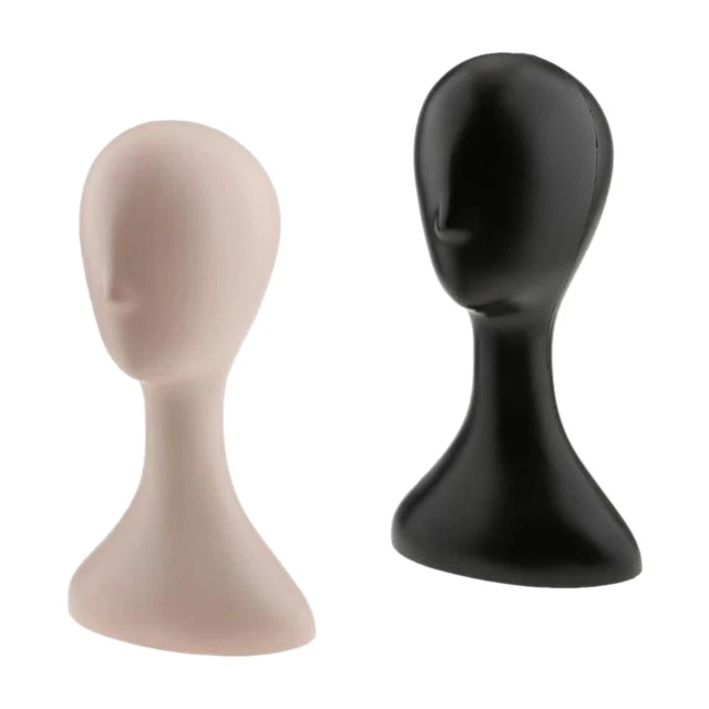 2x Mannequin Femme Mannequin Tête Chapeau Lunettes Présentoir Modèle