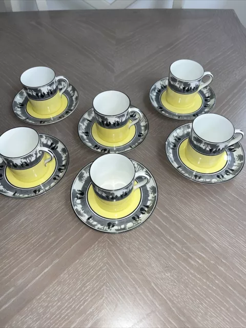 Rare Vintage Foley China Coffee set, Silhouette pattern #271 c.1930’s