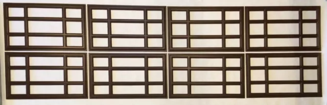 8 Amarr Prairie Replacement Inserts for Short Panel Amarr Garage Doors Mahogany