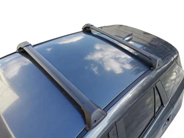 Aerodynamic Roof Rack Cross Bar for Mazda CX-5 KF 2017-23 Black Flush End