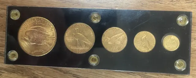 U.S. Gold Type Set AU/UNC St. Gauden-Indian $20 - $10 - $5 - $2.5-$1
