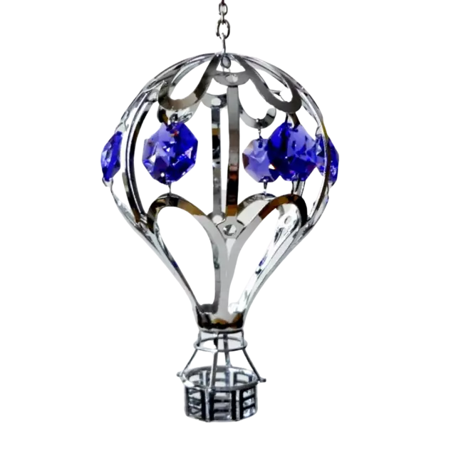 Crystocraft Hot Air Balloon Crystal Suncatcher Swarovski Elements Gift Box