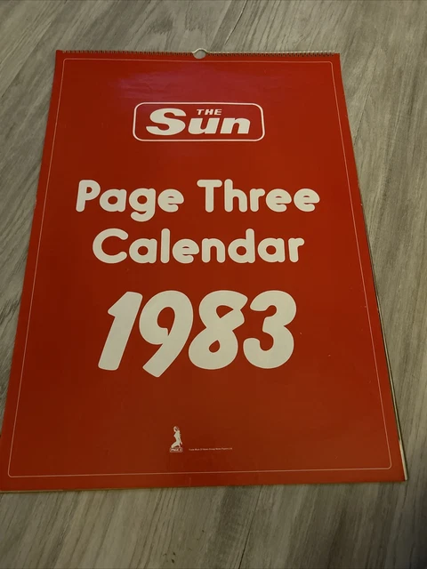 VINTAGE / THE SUN PAGE 3 THREE CALENDAR for year 1983~ ORIGINAL CLASSIC 
