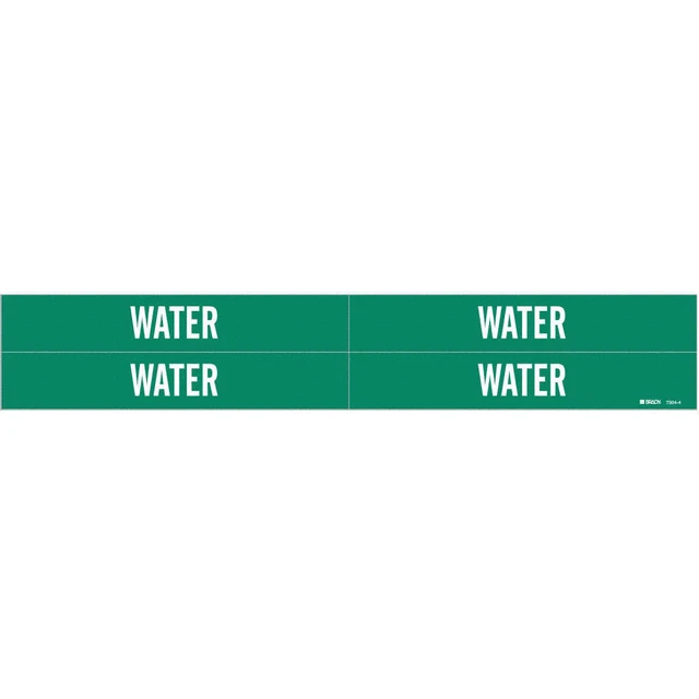 BRADY 7304-4 Pipe Marker,Water,1 1/8 in H,7 in W