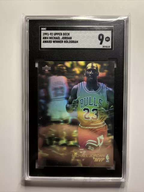 1991-1992 Upper Deck Basketball - AW4 Michael Jordan Award Winning Hologram SGC9