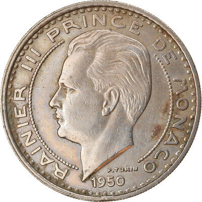 [#778580] Monnaie, Monaco, Rainier III, 100 Francs, Cent, 1950, TTB, Copper-nick
