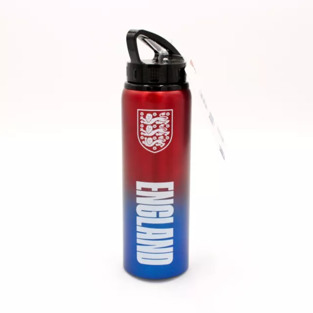 England Official Aluminium Fade Water Bottle Blue and Red