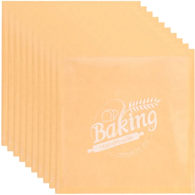 100 pz sacchetti di carta gialli Kraft imballaggi per alimenti sacchetti per pane da forno portatili
