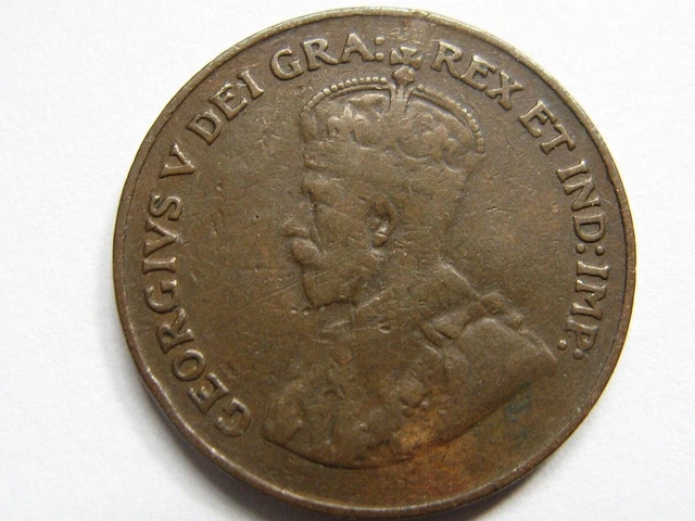 1922 Canada Small One Cent Penny 1C  F Fine  #373