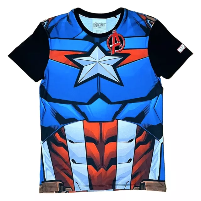 Original Captain America T-Shirt (M) - Marvel Avengers Superheld Print Superhero