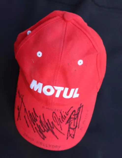Casquette signée MOTUL Luc Alphand Beltoise David Hallyday Moureu SIGNED HAT CAP
