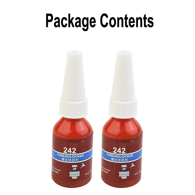 2Pcs 10ml Threadlocker Blue Bolt-Blue Liquid Lock Tight Medium Strength New