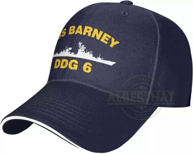 Uss Barney Ddg-6 Men's Baseball Cap Adjustable Snapback Hats Unisex Dad Hat