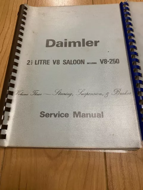 Daimler 2 1/2 LITRE V8 Saloon Service Manual in binder Volume 1 And 3 3