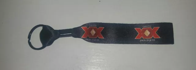 DOS EQUIS Beer Keychain Wristlet - Wrist Lanyard - NEW