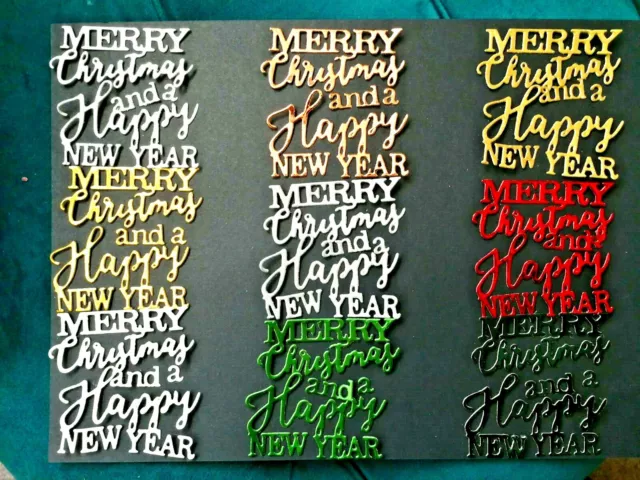 Craft Stanzschnitte 9 Frohe Weihnachten und ein frohes neues Jahr Topper (Set 1)
