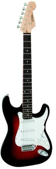 Guitare Electrique Strato Sunburst Avec Vibrato Et Câble