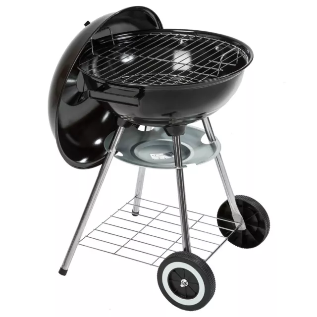 Kugelgrill Holzkohlegrill Standgrill Grill Grillwagen Rundgrill BBQ mit Rollen 3