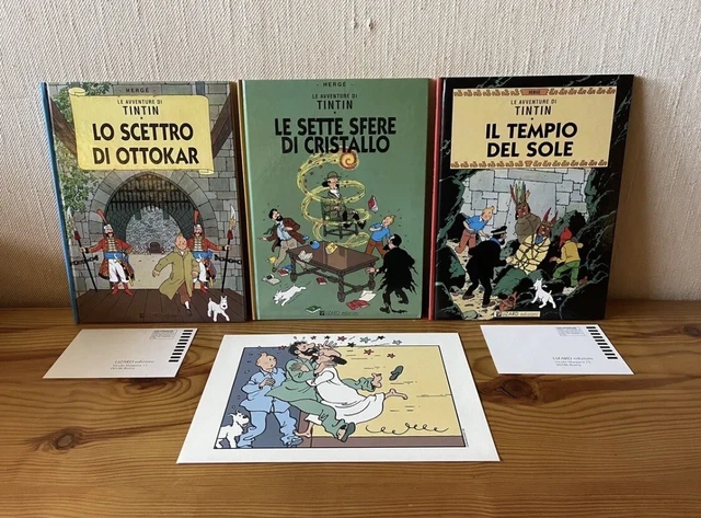TINTIN ED. LIZARD 1999 Scettro Ottokar, 7 Sfere Cristallo, Tempio Sole