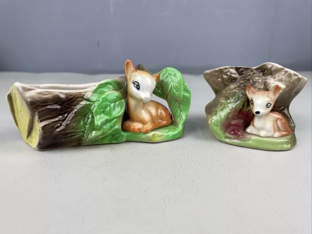 Vintage Withernsea Eastgate Pottery Fauna Small Post Vase Deer Fawn