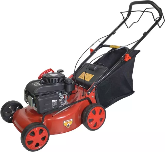 Self Propelled 124.4Cc 19" Inch Petrol Lawnmower Mower 2