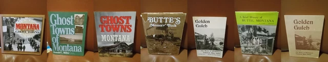 Collection of 7 old west, wild west books on Montana