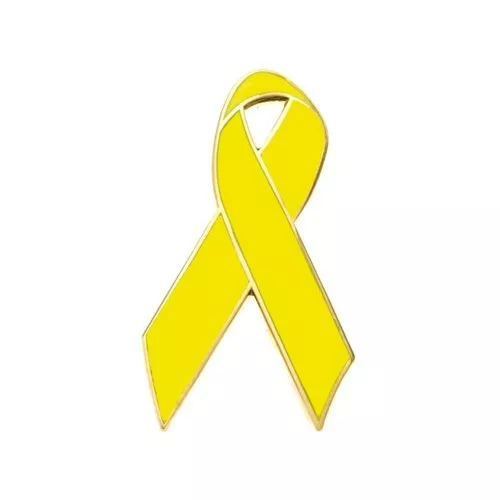 yellow Awareness Ribbon lapel pin / hat pins * Bone Cancer