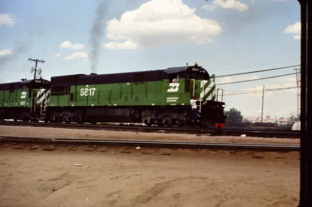 Original Kodachrome Railroad Slide Burlington Northern BN U30C 5817
